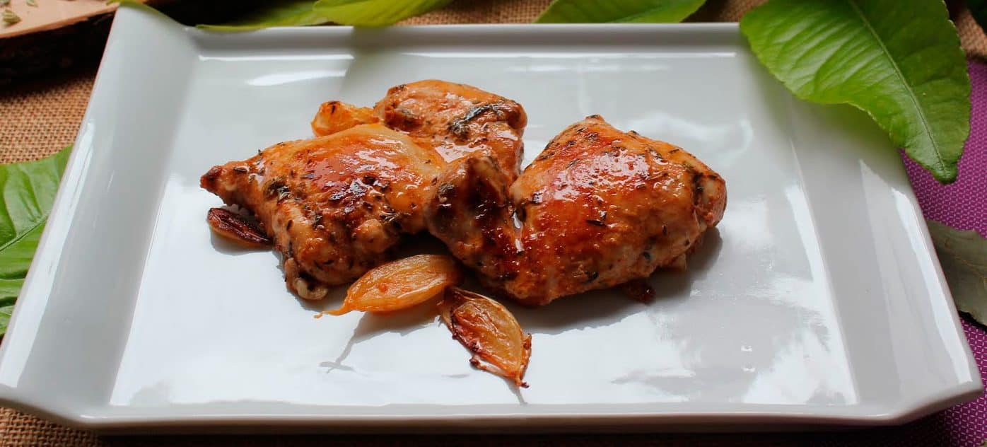 Churrasco de pollo como ejemplo de cocción en plancha