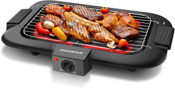 Aigostar Tasty Parrilla eléctrica fácil de limpiar