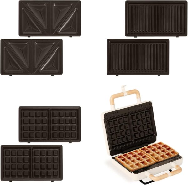 Sandwichera 3 en 1 CREATE STONE STUDIO (Grill, Gofre, Sándwich)