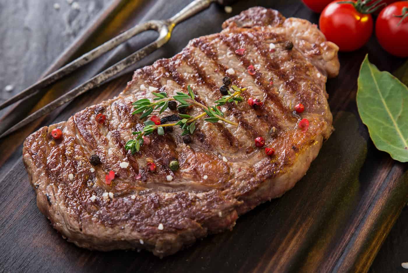 Entrecot como ejemplo de cocción en plancha grill