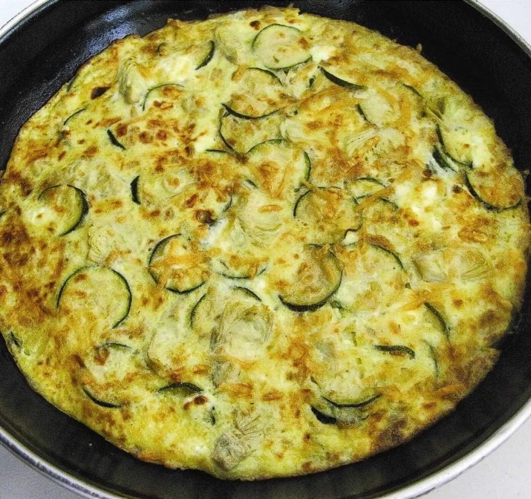 tortilla de calabacin y cebolla