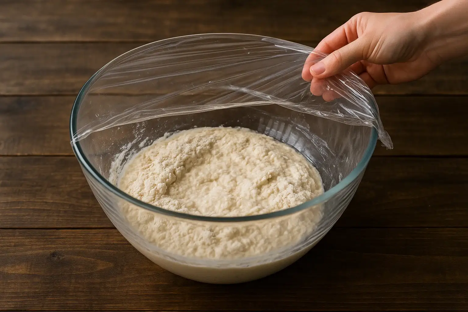 Mezcla inicial de los ingredientes secos y humedos