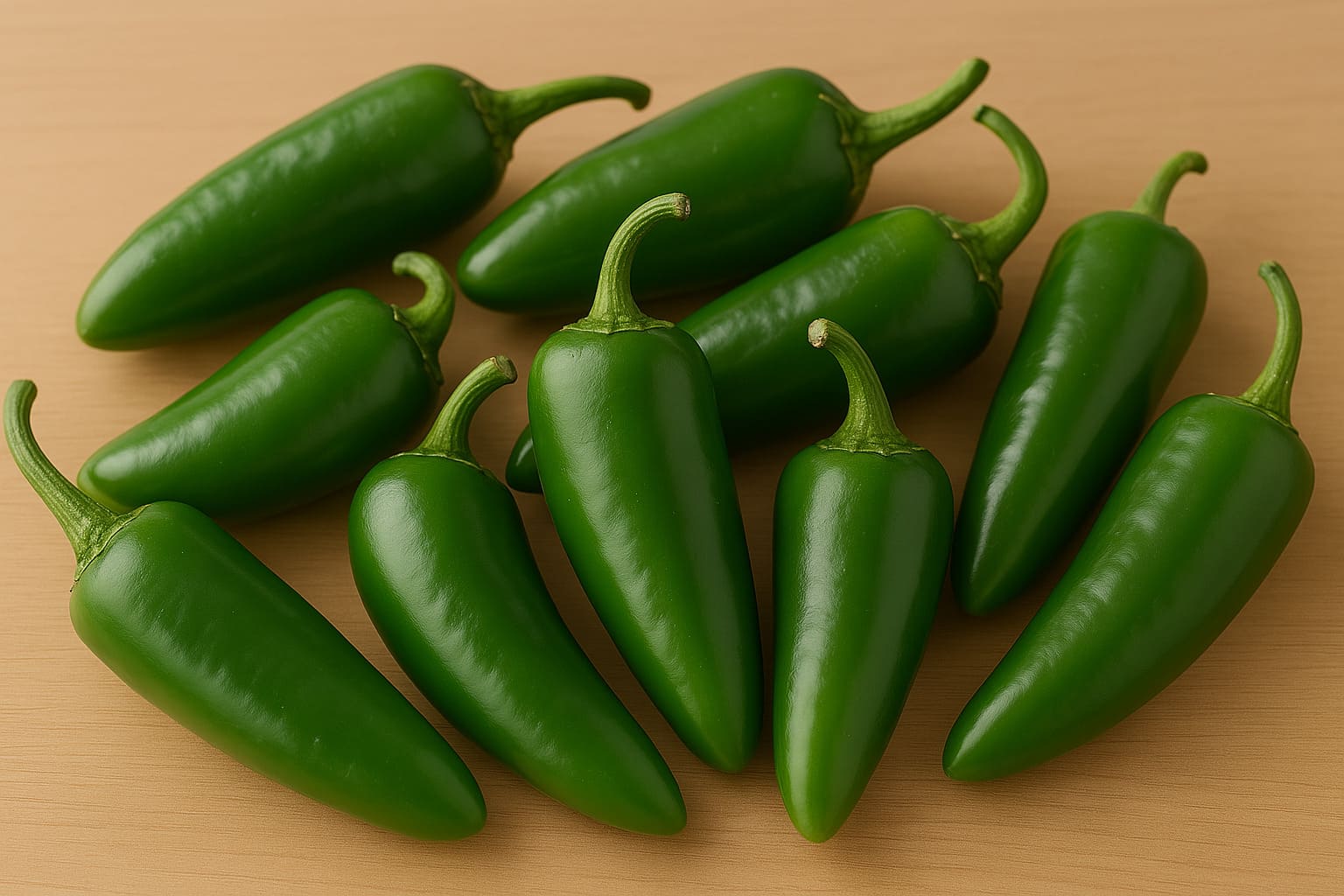 Chiles jalapeños frescos verdes.