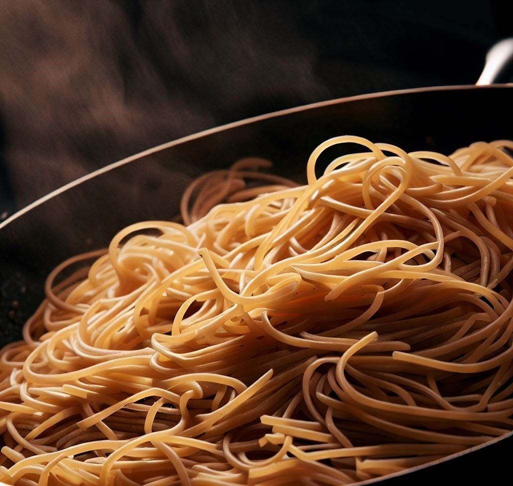 espaguetis. salsa carbonara auténtica