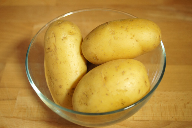 patatas cocidas en el microondas