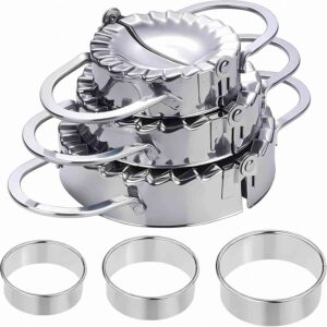 Set de 3 Moldes para Empanadillas y Raviolis (Acero Inox)