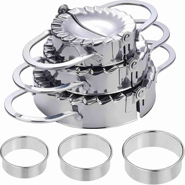 Set de 3 Moldes para Empanadillas y Raviolis (Acero Inox)