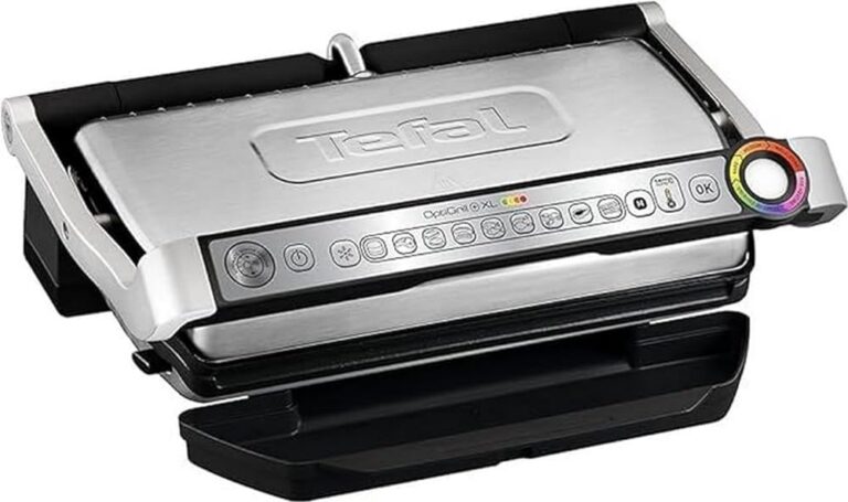 Tefal optigill XL GC722D16 con superficie estriada XL y con 9 programas de cocción