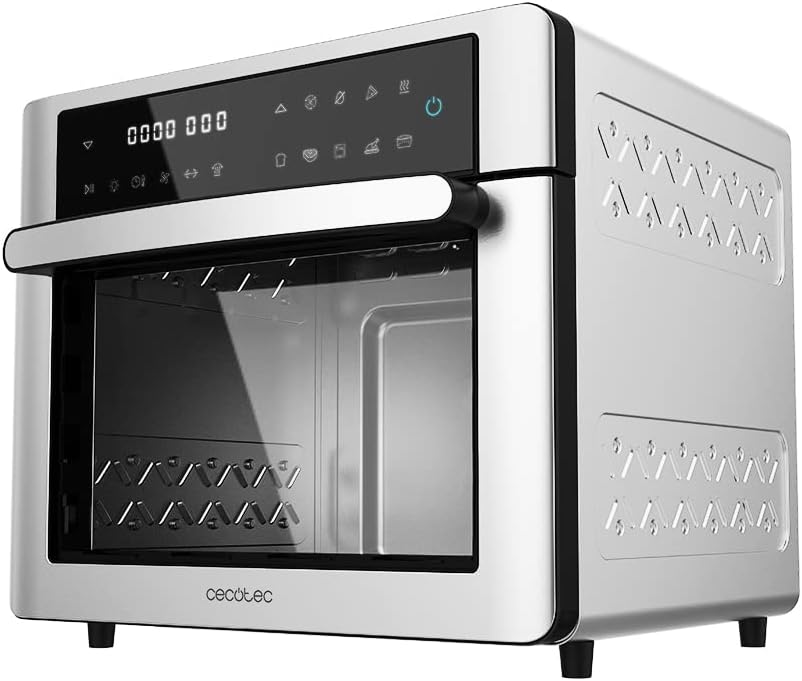Ejemplo de freidora de aire tipo horno con múltiples bandejas.