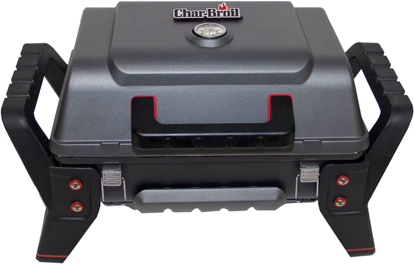 Barbacoa de gas portátil Char-Broil Grill2Go X200 con tecnología TRU-Infrared, ideal para exteriores.