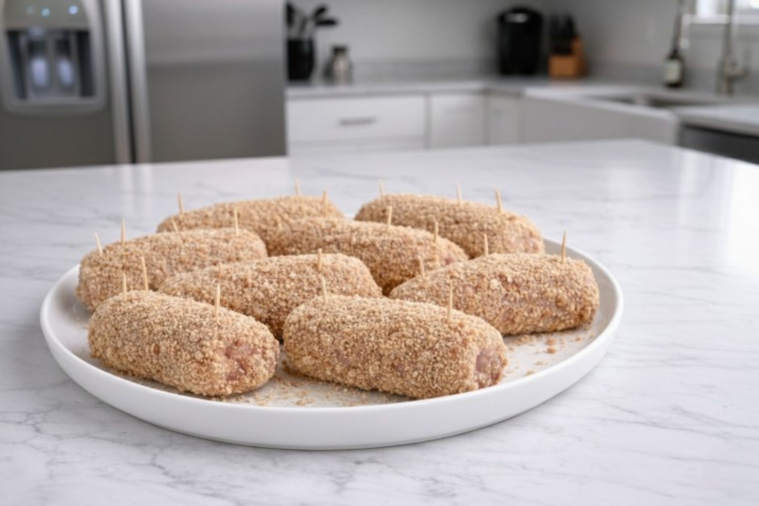 Cordon Bleu listos para cocinar Cordon Bleu de pollo empanados y listos para cocinar.